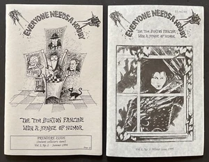 TIM BURTON 1994 Fanzine EVERYONE NEEDS A HOBBY Premiere Issue #1 And #3 HTF/Rare - Foto 1 di 15