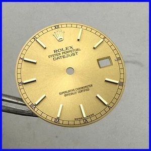 ROLEX DATEJUST QUICK SET 16013, 16233 ORIGINAL GOLD TONE DIAL #312 - Picture 1 of 3