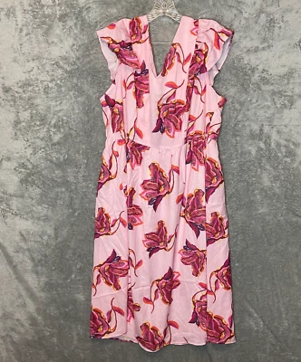 Mujeres Vestido Floral Retro Rockabilly Volantes Lazo Espalda Hasta la Rodilla 2X Plus Foto 1 de 4