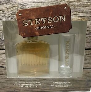 Original By Stetson For Men Set: Cologne+Shot Glass 2.25oz New in box