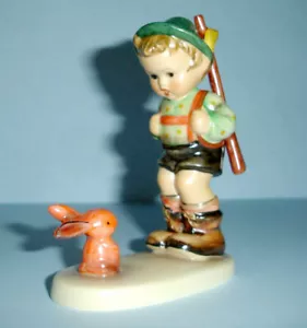 Hummel Goebel Sensitive Hunter HUM# 6/0 TMK-5 Niño y Conejo 4,75" Archivo del Museo - Imagen 1 de 4