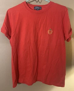Lauren Ralph Lauren Womens Size Medium  Red T Shirt With Logo - Picture 1 of 4