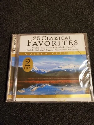 25 Classical Favorites CD Two CDs Vivaldi Handle Strauss Pachelbel Beethoven Etc Foto 1 de 2