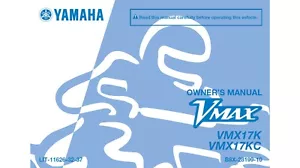 2019 Yamaha VMAX 1700 VMX17 rider owner's manual (Reprint) - Picture 1 of 9
