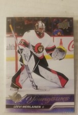 2023-24 Upper Deck Series 1 Young Guns Insert Card - #247 Leevi Merilainen (RC)