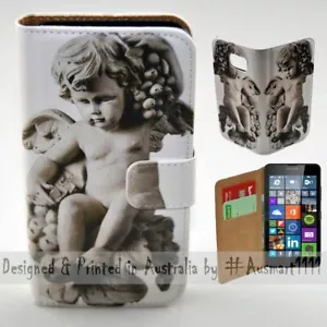 For Nokia Series - Baby Angel Sculpture Print Wallet Mobile Phone Case Cover - Picture 1 of 3
