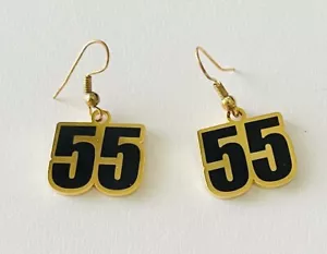 Pittsburgh Steelers Devon Bush #55 Number Charm Earrings Joey Porter - Picture 1 of 3
