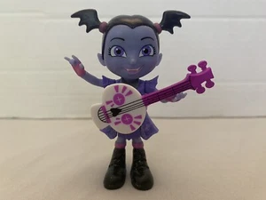 DISNEY JR. VAMPIRINA 3 1/2" FIGURE!!! PURPLE/PINK GLITTER OUTFIT WITH GUITAR!!!! - Picture 1 of 10