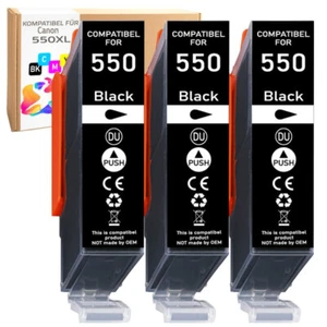 3x cartuchos de tinta Black XL para Canon Pixma MG5655 MG6400 PGI550 negro - Imagen 1 de 6