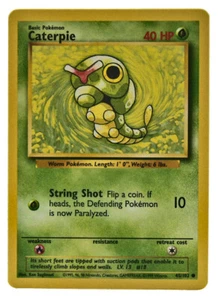 Caterpie 45/102 Set Base Comune Non Holo Illimitato WOTC NM con Spedizione eBay - Foto 1 di 3