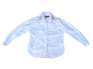 Polo Ralph Lauren USA Women's Designer White Long-Sleeve Cotton Shirt Top - 6 - Picture 1 of 12