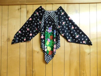 Blusa vintage años 70 Poly Batwing grande HAPPENINGS Foto 1 de 4