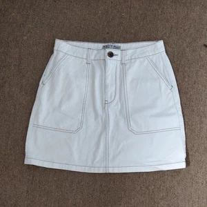 Cream Denim Skirt Size 10,From Denim & C/O - Picture 1 of 4