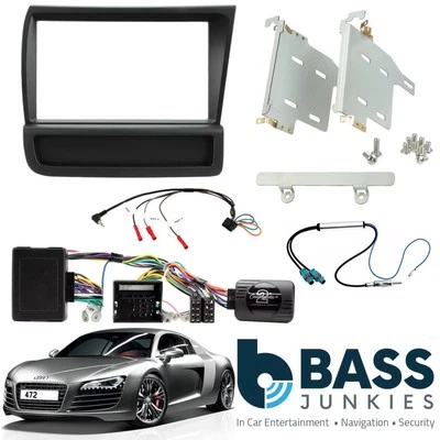 RHD Double Din Fascia Car Stereo Kit & Steering Interface to fit Audi R8 2007-15 - Image 1 of 4