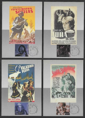 FINLANDIA 1996 PELÍCULAS CINE CARTELES MAXICARDS USADO ANVERSO PRIMER DÍA EMISIÓN Foto 1 de 3
