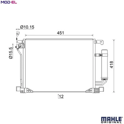 CONDENSER AIR CONDITIONING AC 953 000S FOR NISSAN MR16DDT 1.6L K9K636/646 1.5L - Image 1 of 4