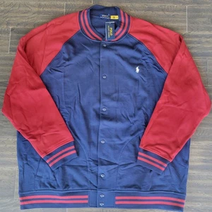 Polo Ralph Lauren Mens Navy/ Red Shawl Cardigan Sweater Big & Tall 3XB - Picture 1 of 14