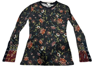 Top térmico Sundance Meadowland S pequeño boho tejido gofre puño de terciopelo Foto 1 de 4