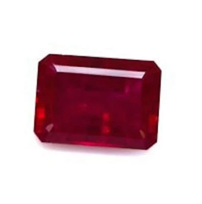 Lab Created Ruby With Visible Inclusions Octagon Loose Stones (6x4mm - 30x20mm) - Image 1 of 2