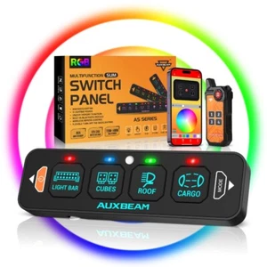 AUXBEAM AS-400 4 Gang RGB Switch Panel + bluetooth APP & Remote Control 12-24V - Picture 1 of 12