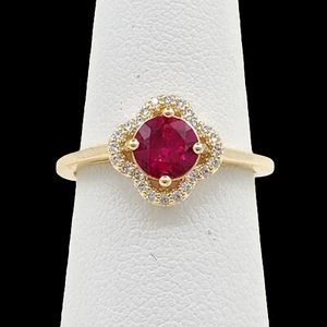925 Sterling Silver 6mm Ruby Sapphire Size 6 Ring Gemstone - Picture 1 of 2