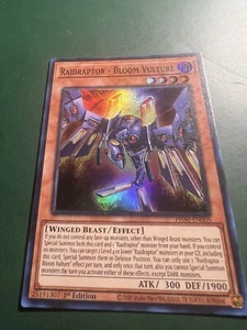 Yugioh! Raidraptor - Bloom Vulture - PHNI-EN005 - Super Rare - 1st Edition Near  - Imagen 1 de 1