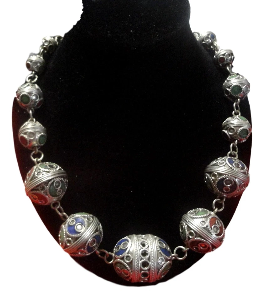 Collar artesanal bereber africano marroquí esmaltado Foto 1 de 1