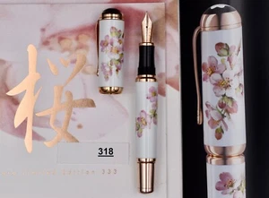 MONTBLANC 2001 Sakura Special Theme Limited Edition 333 Meissen Fountain Pen - Picture 1 of 12