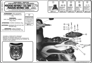 KAPPA Attacco Per Piastra Bauletto Monolock Per Piaggio Beverly 250 2004-2007 - Foto 1 di 4