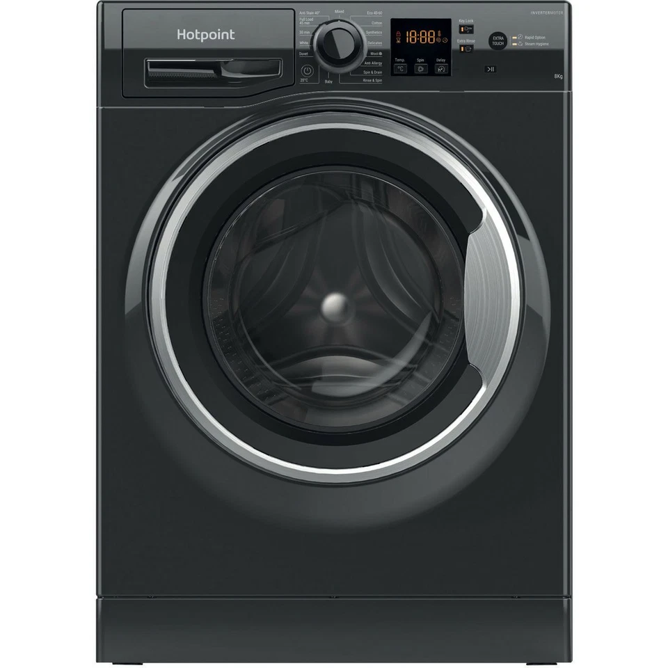 Hotpoint AntiStain 7kg 1400rpm Washing Machine - Black NSWM7469BSUK