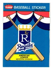 1989 Fleer #NNO Kansas City Royals Team Stickers (One Logo)