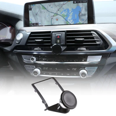 Black Aluminum Center Console Air Vent Phone Holder For BMW X3 X4 2018-2021 - Image 1 of 4