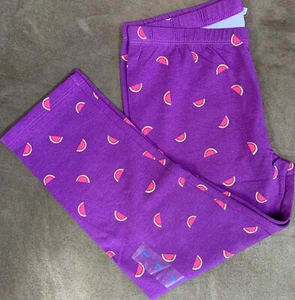 GIRLS CAPRI LEGGINGS SIZE 10/12 PURPLE WATERMELONS SUMMER FUN! - Picture 1 of 1