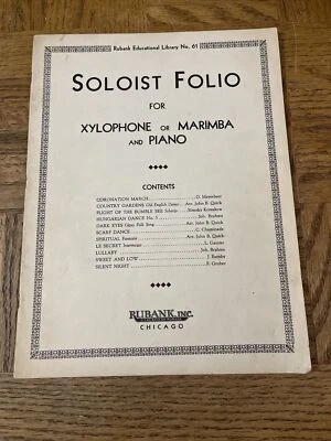Folio de solista para libro de canciones de xilófono - raro de colección - ENVÍO N 24 HORAS Foto 1 de 4