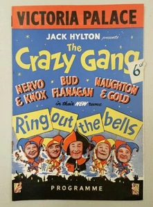 The Crazy Gang, Ring Out The Bells programme, Victoria Palace 1950s. Jack Hylton - Picture 1 of 5