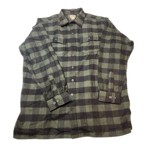 L.L. Bean Green and Black Plaid Casual Button Down Shirt - Picture 1 of 3