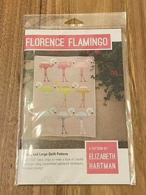 Elizabeth Hartman Quilting Pattern: Florence Flamingo EH-031, Sealed, Free Post - Image 1 of 2