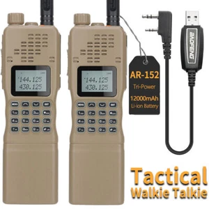 2er Pack Baofeng AR-152 15W 12000mah UKW/UHF Militär Amateurfunk Zwei Wege Funkgeräte & 1x Kabel - Bild 1 von 11
