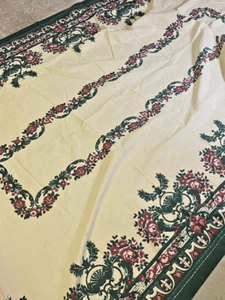Vintage Charter Club Red & Green Holiday Tablecloth 60” x 109" Christmas Holiday - Picture 1 of 7