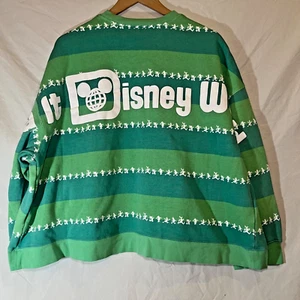 Maglia Walt Disney World Spirit felpa verde a righe personaggio sfilata TG 1X - Foto 1 di 8