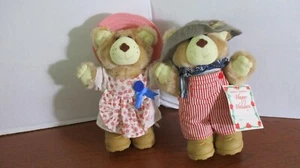 Set di 2 ORSETTI peluche Wendy's 8" HATTIE & DUDLEY FURSKINS ~ NUOVI - Foto 1 di 5