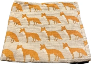 Zebi Baby kleine Baumwoll Musselin Sicherheitsdecke Lovey Burp Graufuchs 21 x 21 - Bild 1 von 8