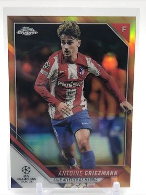 2021-22 Topps Chrome UCL Orange & Gold Starball Refractor Antoine Griezmann #171 - Image 1 of 4