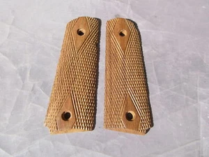 Pistolas del ejército de Estados Unidos asas de madera Colt Government M-1911 Woop Pistol Grips Segunda Guerra Mundial - Imagen 1 de 2