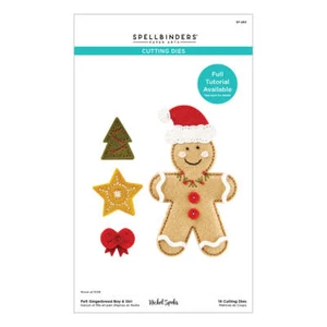 Spellbinders Etched Die Set - Felt Gingerbread Boy & Girl S7-265 by Nichol Spohr - Picture 1 of 5
