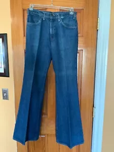 Vtg 1970s Levi's 684 Jeans Adult 32x31 Blue Bell Bottom Orange Tab Hippie USA - Picture 1 of 5