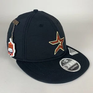Houston Astros MLB Black New Era 9Fifty Retro Crown Strapback Hat New - Picture 1 of 8