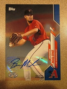 2020 TOPPS PRO DEBUT BLUE #PD-89 BRENNAN MALONE AUTO SIGNED DIAMONDBACKS 022/150