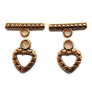 10 PCS 20X12MM BALI TOGGLE CLASP ANTIQUE COPPER JEWELRY MAKING 953A319 - Picture 1 of 3