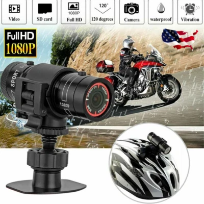 Camara Video Grabadora 1080P Full HD Moto Casco Bicicleta Volante Impermeable - Image 1 of 4